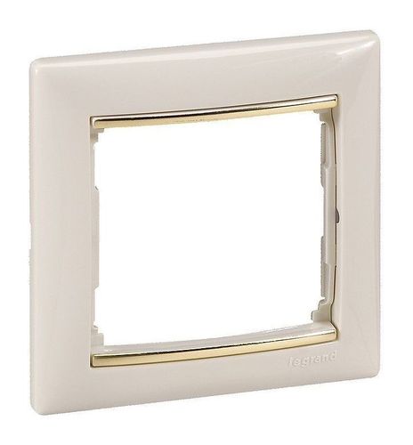 Рамка 1 пост Legrand VALENA, слоновая кость / золотой штрих