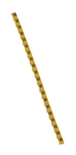 Маркер Duplix - чёрная маркировка на желтом фоне - заглавная буква W