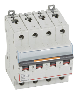 Автоматический выключатель DX³ 4P 2.5А (MA) 25кА