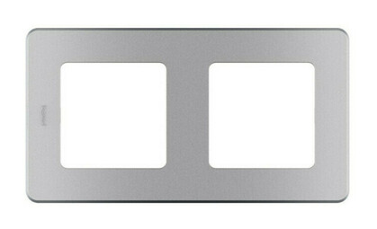 Рамка 2 поста INSPIRIA, алюминий, 673942